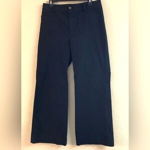 J Crew Linen Cotton Wide Leg Pants 30 Black